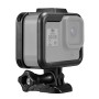 GoPro Hero8黑色标准边界ABS塑料框架安装防护外壳，带底扣和长螺钉（黑色）