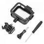PuLuz för GoPro Hero8 Black Standard Border Aluminium Alloy Frame Mount Protective Case with Base Buckle & Long Screw (Black)