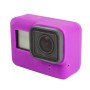 Per GoPro Hero5 Silicone Housing Protective Case Cover Shell (Purple)