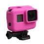 Original para GoPro Hero5 Silicone Border Frame Monte Carcasa de cobertura de protección de la carcasa (rosa)
