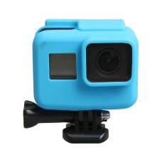 Original pour GoPro Hero5 Silicone Border Frame Mount Habout Haborder Case Couper Shell (Bleu)