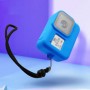 Защитен калъф за силиконов калъф с каишка за китката за GoPro Hero8 Black (Blue)