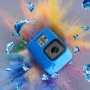 Cubierta de caja protectora de silicona con correa de muñeca para GoPro Hero8 Negro (azul)