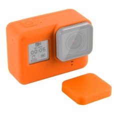 Caso protector de silicona Puluz con cubierta de lente para GoPro Hero7 Negro /7 Blanco /7 Plata /6 /5 (Naranja)