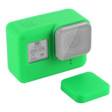 GoPro Hero7 Black /7 White /7 Silver /6/5（緑）のレンズカバーを備えたプルスシリコン保護ケース