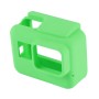 Puluz Shock-Wonty силиконов защитен калъф с капак на обектива за GoPro Hero (2018) /7 Black /6/5 с рамка (Green)