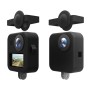 Puluz for Gopro Max Dual Lens Caps Case + Body Silicone Protective Case (შავი)