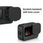 Puluz para GoPro Hero11 Black / Hero10 Negro / Hero9 Case protector de silicona negra con correa de muñeca y cubierta de lente (negro)