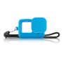Puluz a GoPro Hero11 Black / Hero10 fekete / hero9 fekete szilikon védő tokhoz, csuklópánttal és lencse borítóval (kék)