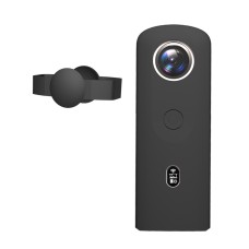 PULUZ Silikonové ochranné pouzdro s krytem čočky pro panoramatickou kameru Ricoh Theta SC2 360 (černá)