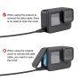 PuLuz Metal Battery Side Interface Cover för GoPro Hero11 Black / Hero10 Black / Hero9 Black (svart)