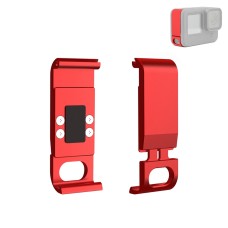 Puluz Metal Battery Side Cover Cover за GoPro Hero11 Black / Hero10 Black / Hero9 Black (Red)