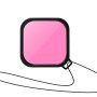 Caso impermeable + toque trasero + filtro de lente de color para GoPro Hero10 Negro / Hero9 Negro (rosa)
