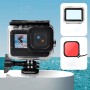 Caso impermeable + toque trasero + filtro de lente de color para GoPro Hero10 Negro / Hero9 Negro (rojo)