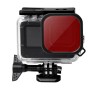 Водонепроникний корпус + зворотна кришка дотику + фіолетовий червоний рожевий фільтр лінз для GoPro Hero10 Black / Hero9 Black