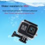 מארז אטום למים 45 מ ' + כיסוי גב למגע עבור GoPro Hero8 שחור