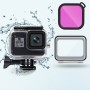 45m防水外壳 +触摸后盖 + GoPro Hero8黑色（紫色）的彩色镜头滤镜