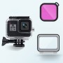 45 м водонепроникний корпус + зворотна кришка дотику + фільтр кольорів для GoPro Hero8 чорний (фіолетовий)