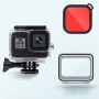 Custodia impermeabile da 45 m + Copertina posteriore Touch + Filtro lente a colori per GoPro Hero8 Black (rosso)