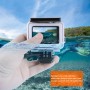 GP452 Vattentät fall + Touch Back Cover för GoPro Hero7 White / Silver
