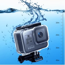 RUIGPRO for GoPro HERO8 Black 45m Waterproof Housing Protective Case with Buckle Basic Mount & Screw(Transparent)