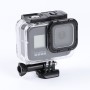 Для GoPro Hero8 Чорний 45 -метровий водонепроникний корпус захисного корпусу з пряжкою Basic Mount & Grap (прозорий)