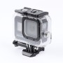 Dla GoPro Hero8 Black 45m Wodoodporne obudowę obudowa ochronna z klamrą podstawową mocowanie i śruba (przezroczystość)