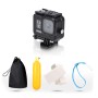 Dla GoPro Hero8 Black 45m Wodoodporne obudowy obudowa ochronna z klamrą podstawowe mocowanie i śruba i pływające bulak i wkładki przeciwnikowe (czarne)