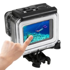 GoPro Hero5 30m: n vedenpitävälle PC & ABS -kotelon suojakotelolle + kosketa takakansi soljen peruskiinnikkeellä ja pitkä ruuvi, takakansi koko: 7 x 6 cm