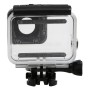 GoPro Hero5 30m წყალგაუმტარი PC & ABS Housing Protective Case + Touch Back Cover with Buckle Basic Mount & Long Screw, Backcover ზომა: 7 x 6 სმ