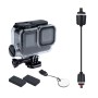 For GoPro HERO10 Black / HERO9 Black 30m Charging Waterproof Housing Case with Buckle Basic Mount & Screw