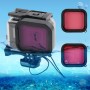 4500万防水外壳保护套 + GoPro新英雄 /英雄6 /5的触摸屏后盖，带扣基本安装和螺丝＆（紫色，红色，粉红色）过滤器，无需卸下镜头（透明）（透明）