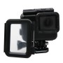 2 en 1 para la cubierta posterior de la pantalla táctil de GoPro Hero6 /5 + 45m Case de protección de la carcasa impermeable (necesita desmontar la lente cuando está instalada) con la hebilla de montaje básico y el tornillo de plomo (negro)