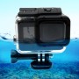 GoProの新しいヒーロー /Hero6 /5 30M防水ハウジング保護ケース +バックルベーシックマウント＆ネジ付きの中空バックカバー、レンズを分解する必要はありません（GP413）