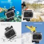 Puluz 45 m veekindel veekindel sukeldumisjuhtum Xiaomi Xiaoyi II 4K tegevuskaamera jaoks, pandla põhikinnitusega ja kruviga