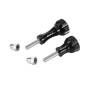 PULUZ CNC Aluminum Thumb Knob Stainless Bolt Nut Screw Set for GoPro Hero11 Black / HERO10 Black / HERO9 Black / HERO8 Black /7 /6 /5 /5 Session /4 Session /4 /3+ /3 /2 /1, DJI Osmo Action, Xiaoyi and Other Action Cameras(Black)