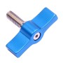 10pcs T形螺钉多向调节手螺钉铝合金手柄螺钉，规格：M4（蓝色）