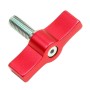 10pcs T形螺钉多方向调节手螺钉铝合金手柄螺钉，规格：M5（红色）