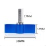 10pcs T-förmige Schraube Multidirektionaleinstellungshandscheibe Aluminiumlegierungsschraube, Spezifikation: M5 (blau)