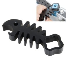 TMC Fishbone Style Aluminium Tighten Wrench Nut Spanner Thumb Screw Tool for for GoPro Hero11 Black / HERO10 Black / HERO9 Black /HERO8 / HERO7 /6 /5 /5 Session /4 Session /4 /3+ /3 /2 /1 / Max, DJI OSMO Action and Other Action Cameras(Black)