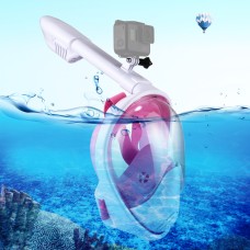 Puluz 260mm Tube Water Sports Diving оборудване Пълна суха маска за шнорхел за GoPro Hero11 Black /Hero10 Black /Hero9 Black /Hero8 /Hero7 /6/5/5 сесия /4 сесия /4/3+ /3/2/1, insta360 One R , DJI Osmo Action и други камери за действие, S/M размер (розов)