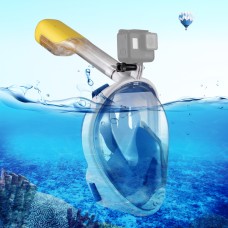Puluz 220mm toru veespordi sukeldumise seadmed Täielik kuiv snorkeli mask GoPro Hero11 must /Hero10 must /hero9 must /kangelane8 /kangelane /6/5/5 , DJI Osmo tegevus ja muud tegevuskaamerad, L/XL suurus (sinine)