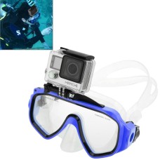 წყლის სპორტული მყვინთავის აღჭურვილობა diving ნიღაბი საცურაო სათვალეებით მთა Gopro Hero11 Black /Hero10 Black /Hero9 Black /Hero8 /Hero7 /6/5/5 სესია /4 სესია /4/3+ /3/2/1, Insta360 ერთი R, DJI Osmo Action და სხვა სამოქმედო კამერები (ლურჯი)
