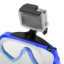 Vattenssportdykningsutrustning Dykning Mask Swimming Glass med Mount för GoPro Hero11 Black /Hero10 Black /Hero9 Black /Hero8 /Hero7 /6/5/5 Session /4 Session /4/3+ /3/2, Insta360 One R, DJI Osmo Action och andra actionkameror (blå)