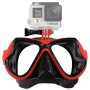Vattenssportdykningsutrustning Dykning Mask Swimming Glass för GoPro Hero11 Black /Hero10 Black /Hero9 Black /Hero8 /Hero7 /6/5/5 Session /4 Session /4/3+ /3/2 /1, Insta360 One R, DJI Osmo Action och andra actionkameror (röd)