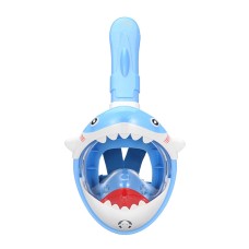 Cartoon Kids Maschera per immersioni a secco completo che nuota antigianica maschera da snorkeling, dimensioni: XS (blu di squalo)