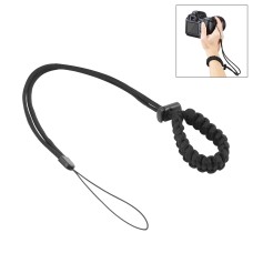 PULUZ Braided Sport Anti-lost Camera Adjustable Wrist Strap (Black)