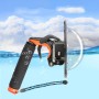 Shutter Trigger + Dome Port Lens Transparent Cover + Floating Hand Grip Diving Buoyancy Stick with Adjustable Anti-lost Strap & Screw & Wrench for GoPro HERO7 /6 /5