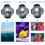 拍摄Xtgp376x圆顶端口潜水防水扳机外壳，带有放大镜滤镜和红色滤镜，用于GoPro Hero7 /6/5