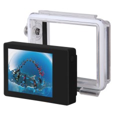 ST-175 2,0-tolline TFT LCD väline ekraan ja veekindel tagumine korpus GoPro Hero4 /3+jaoks (must)